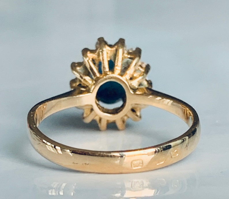 Sapphire Ring Portuguese 19K Gold Vintage Engagement Ring 14K Etsy