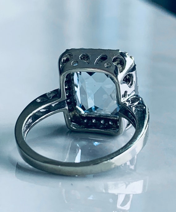 3 Ct Aquamarine Ring 14k Aquamarine Engagement Ri… - image 7