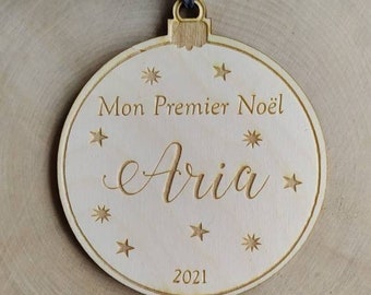 Boule de Noël "Mon premier Noël" 2024  Personnalisable