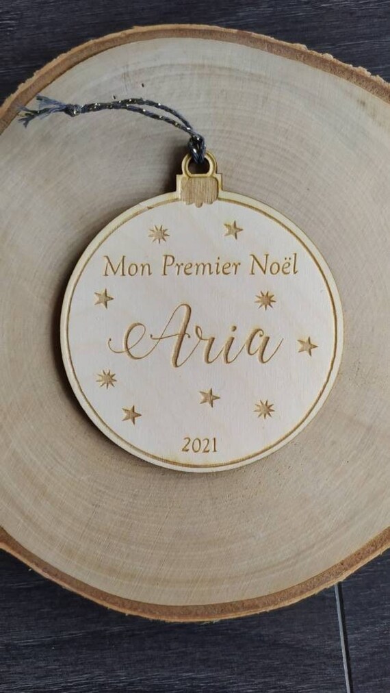 Boule de Noël Mon Premier Noël 2022 Personnalisable