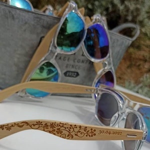 Lunettes de Soleil avec branches en bambou personnalisables image 3