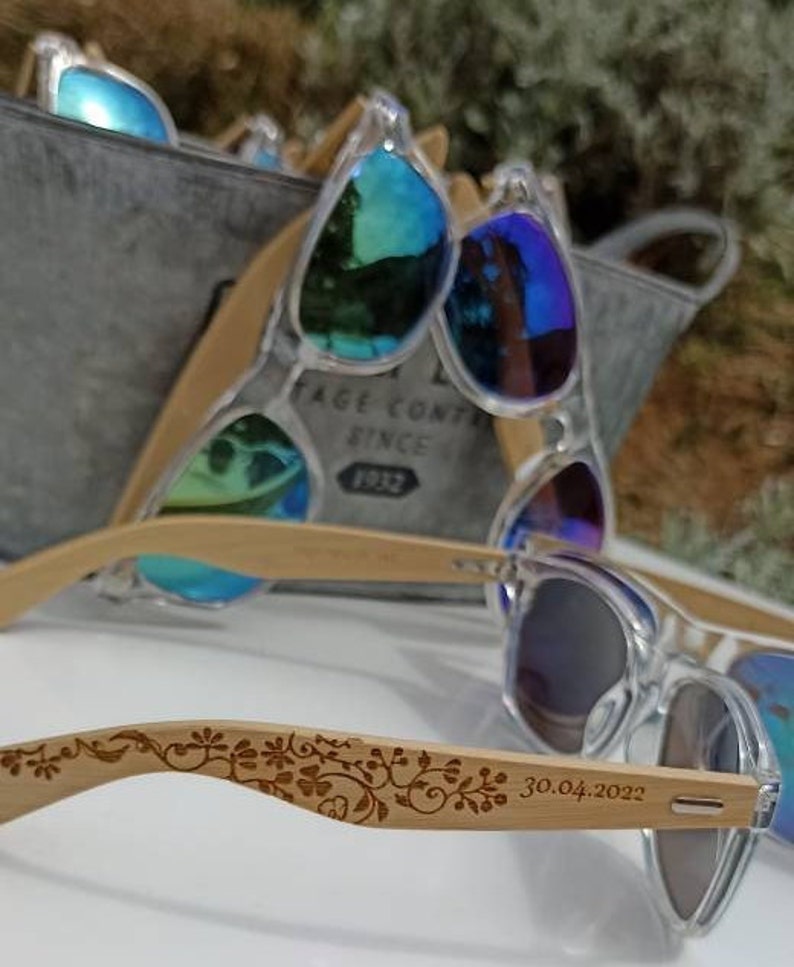 Lunettes de Soleil avec branches en bambou personnalisables image 3