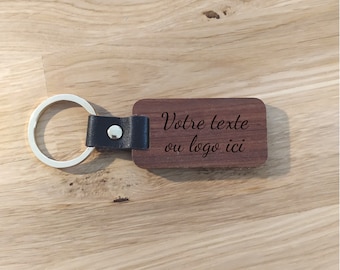 Porte clés en bois personnalisé