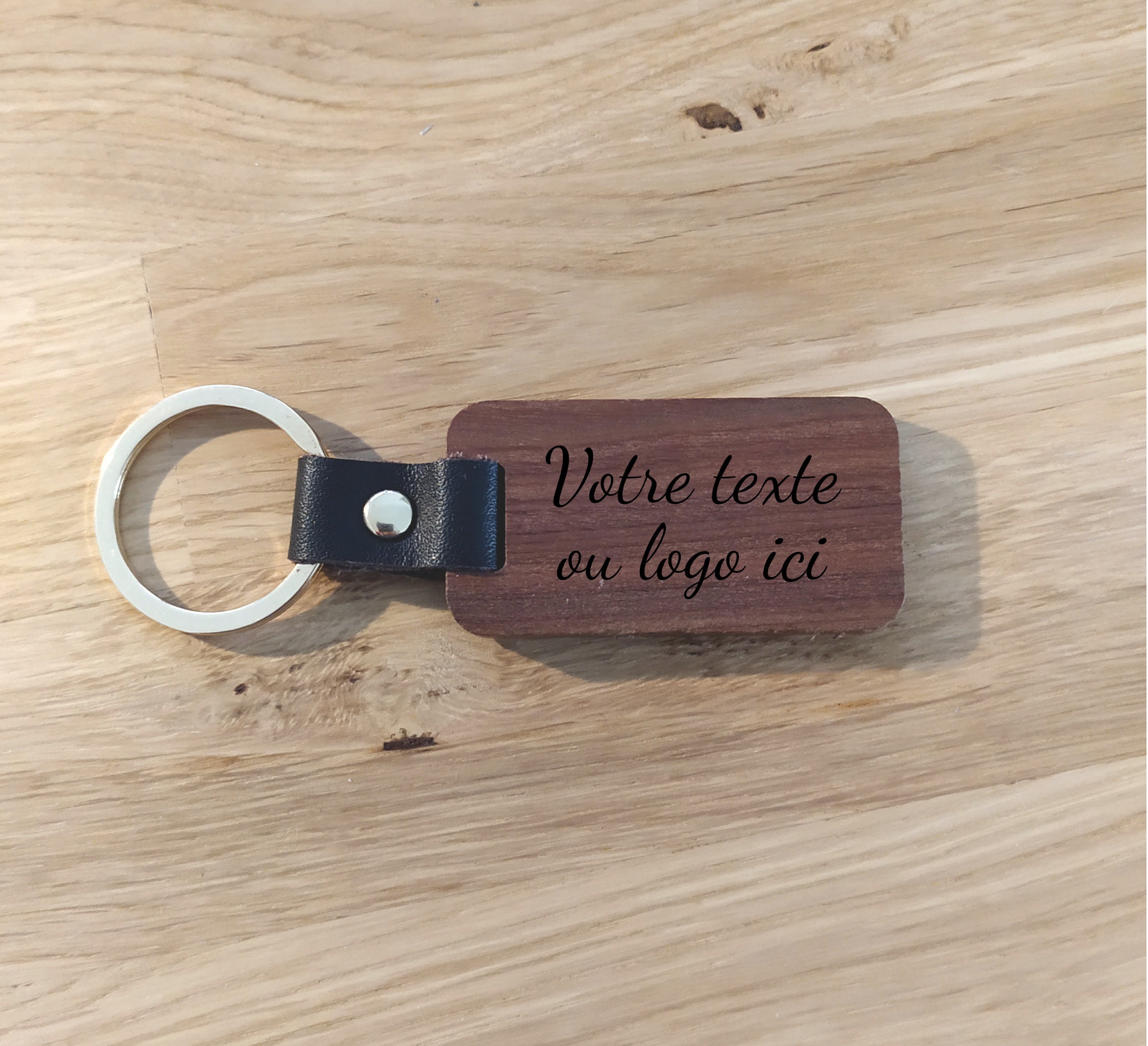 PORTE CLÉS COUPLE EN BOIS PERSONNALISÉ (BOIS009)