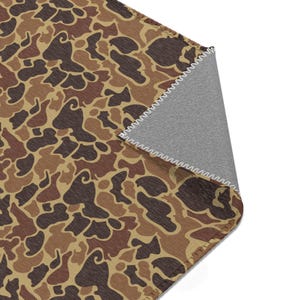 Enten Camo Rechteck Teppich, Vintage Camo Kinderzimmer, Entenjäger, Camo Baby Geschenk, Camo Dekor, Retro Ente Camo Teppich