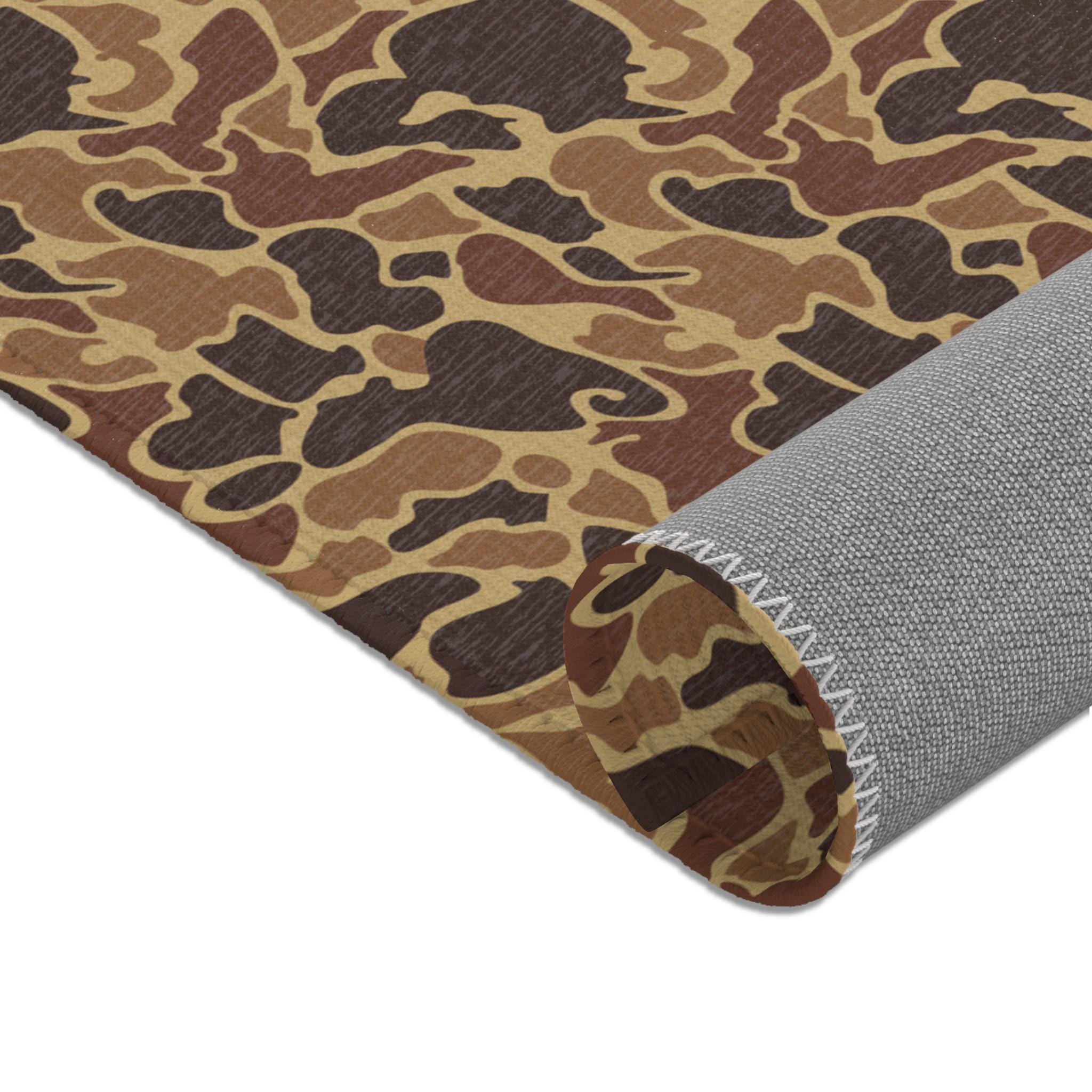 Duck Camo Rectangle Rug, Vintage Camo Nursery, Duck Hunter, Camo