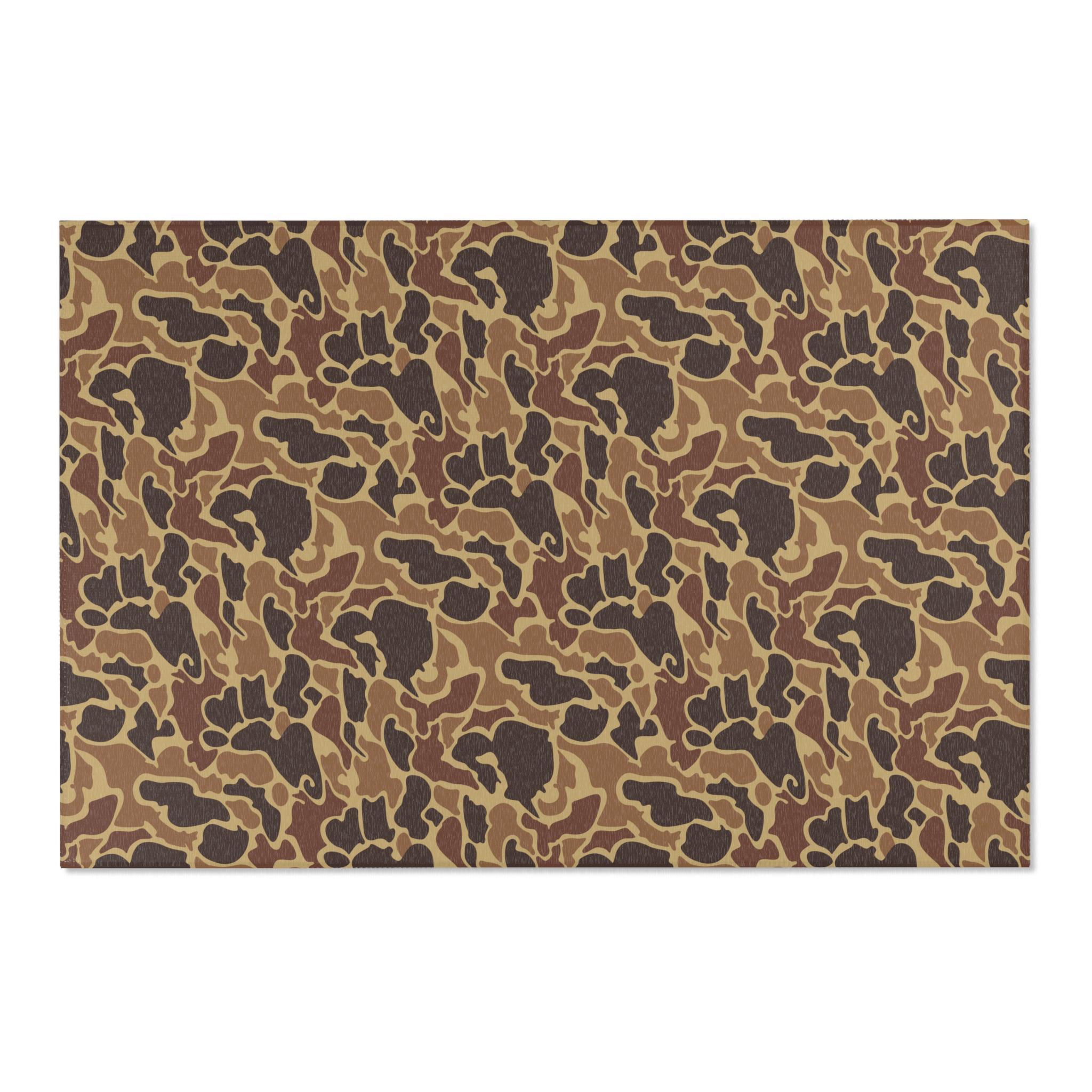 Duck Camo Rectangle Rug, Vintage Camo Nursery, Duck Hunter, Camo