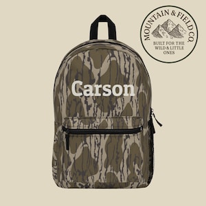 Treebark Camo Backpack, Outdoor Travel Gear, Camouflage Knapsack, Bottomland Camo Backpack, Duck Camo Backpack for Kids