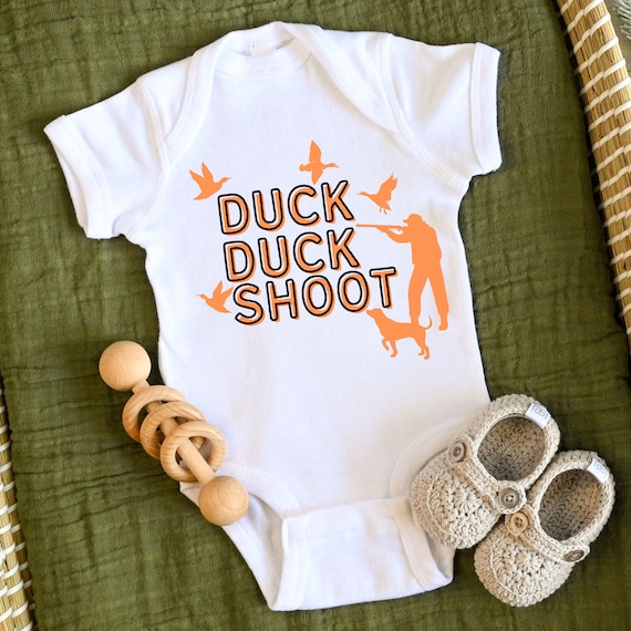 Duck Hunting Shirt, Baby Hunting Gift, Camo Baby, Duck Duck Shoot