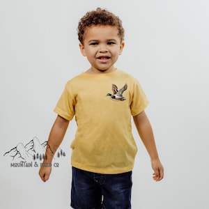 Just Wingin It Duck Hunting Toddler Shirt - Toddler Shirt with Mallard - Toddler Hunting Shirt - Duck Hunting Shirt for Kids