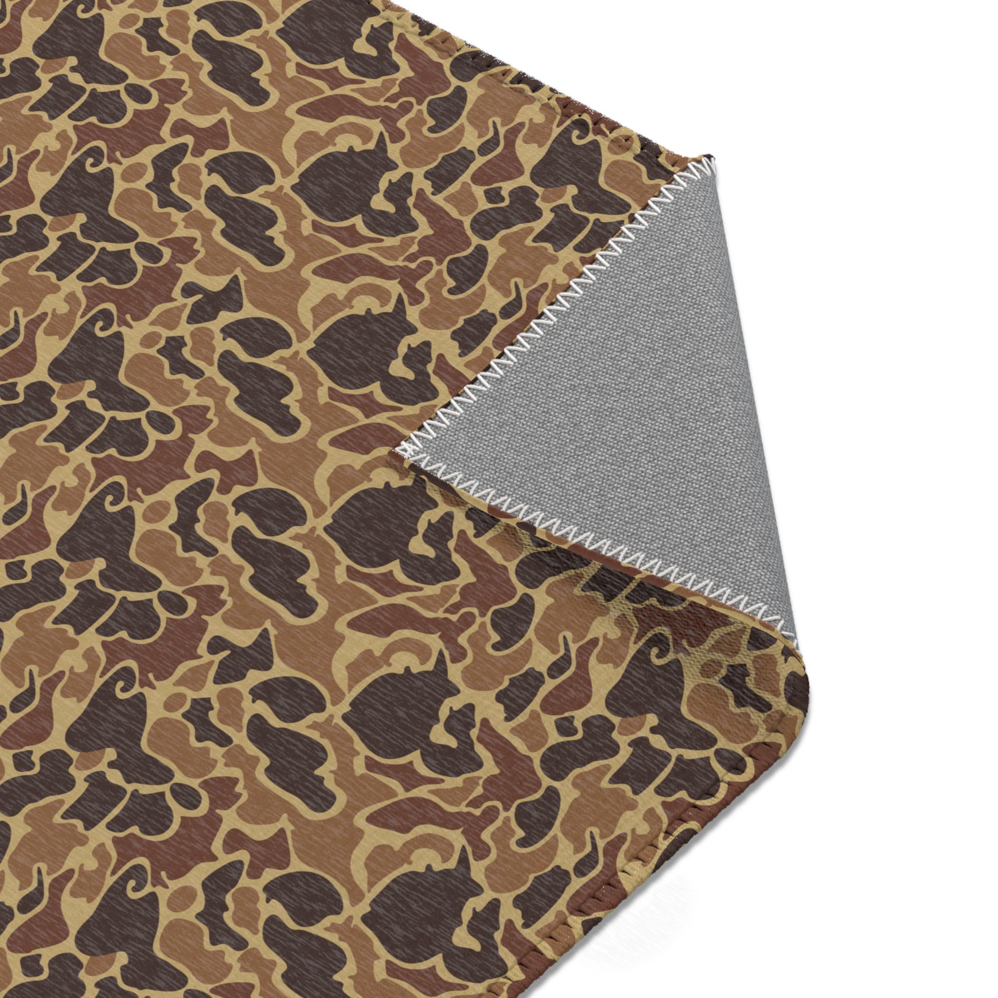 Duck Camo Rectangle Rug, Vintage Camo Nursery, Duck Hunter, Camo