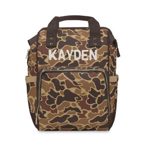 Custom Vintage Duck Camo Diaper Backpack for your Little Outdoors Explorer!