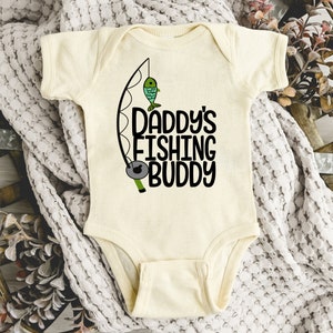 Daddy&#39;s Fishing Buddy, Fishing Baby Outfit, Fish Kids Shirt, Future Fisher,Fishing Shirt for Kids, Infant Fisherman, Baby Shower Gift