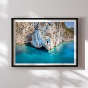 Sardinia Wall Art Print, Aerial Coastal Photography Italy, Summer Mediterranean Travel Photo, Unique Gift For Nature Lovers, porto flavia