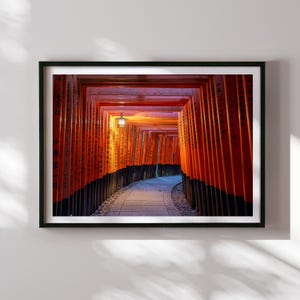 Fushimi Inari Print: Kyoto Torii Gate Photo, Japanese Shrine Art