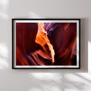 Antelope Canyon Photography Print: Abstract Red Rock Desert Wall Art