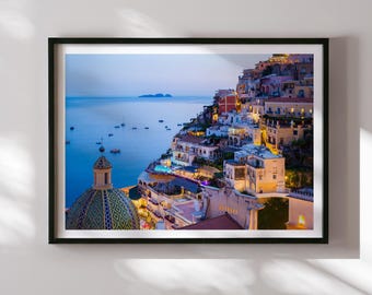 Positano Italy Print: Amalfi Coast Photography, Mediterranean Coastal Decor