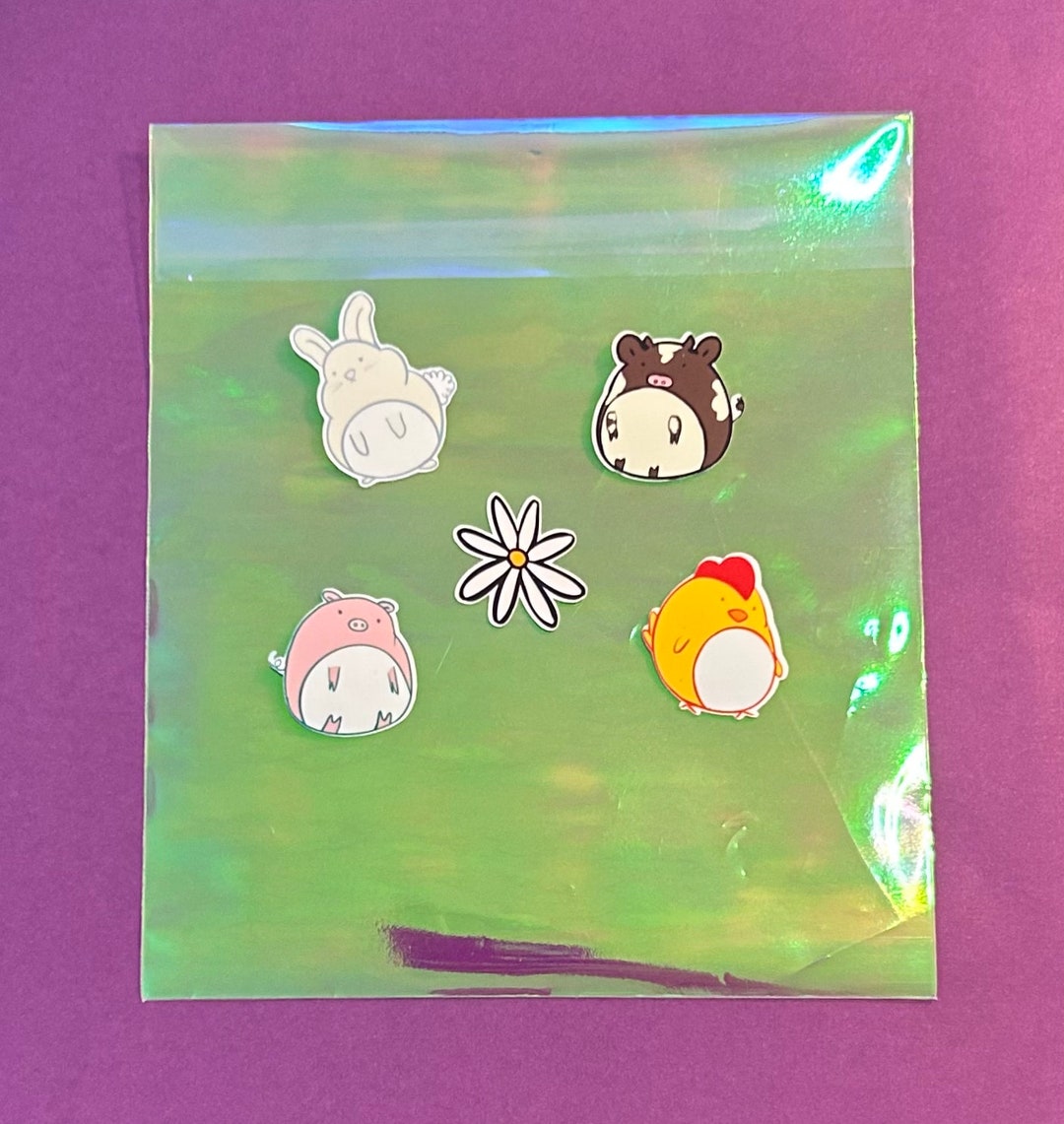 Water Bottle Sticker Pack Laptop Sticker Kawaii Cow Mini Sticker Piggy