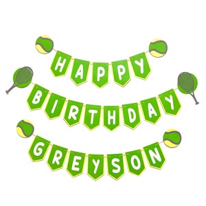 Tennis Birthday Banner, Tennis Birthday Party Essentials, Tennis Party Decorations, Birthday Decor