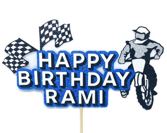 Dirt Bike Cake Topper, Motorcycle Cake Topper, Motocross Cake Topper, Supercross Cake Topper