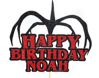 Geburtstag Tortenstecker, Stranger Cake Topper, Personalisierter Halloween Tortenstecker