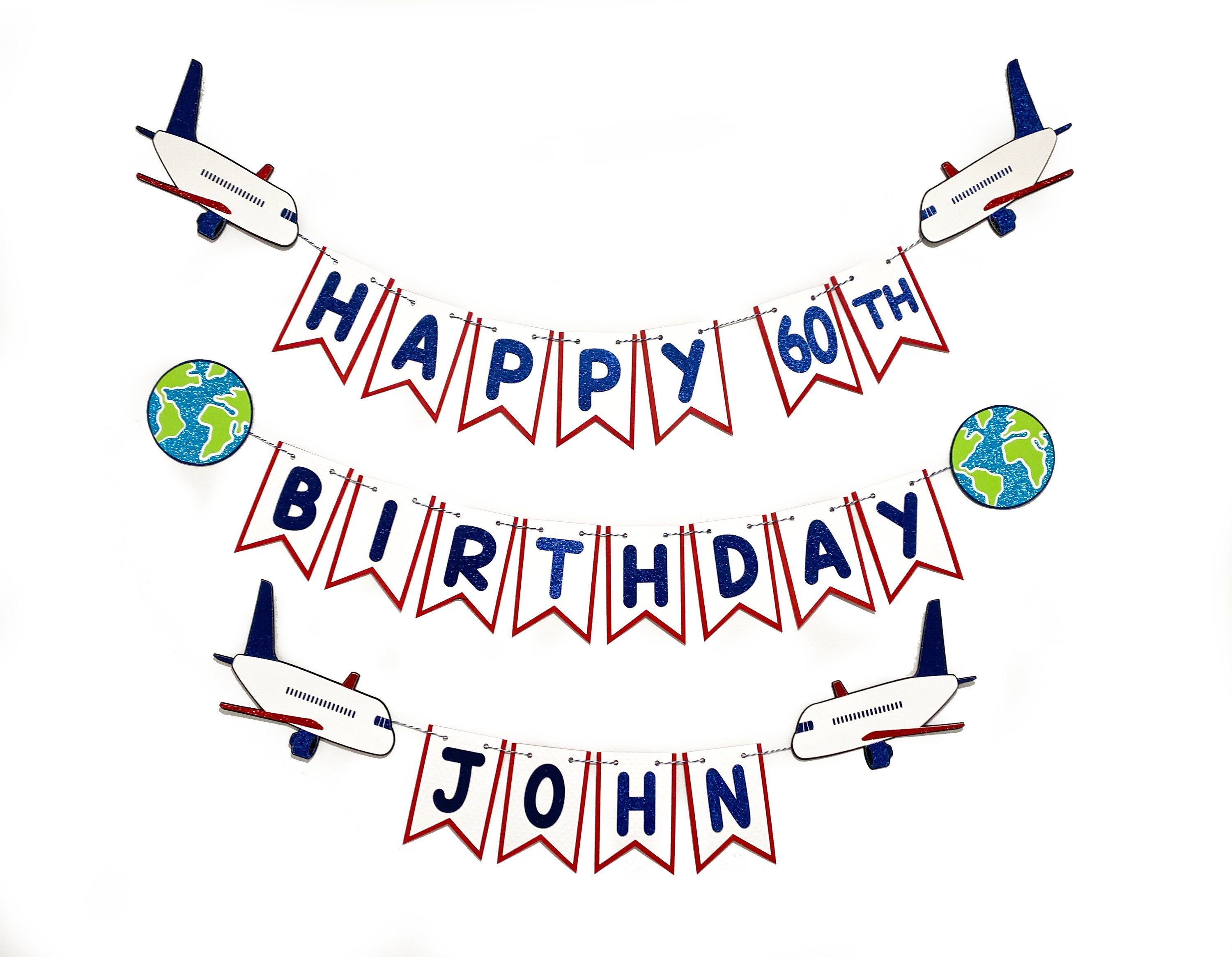 Airplane Birthday Banner Airplane Banner Flying Plane | Etsy