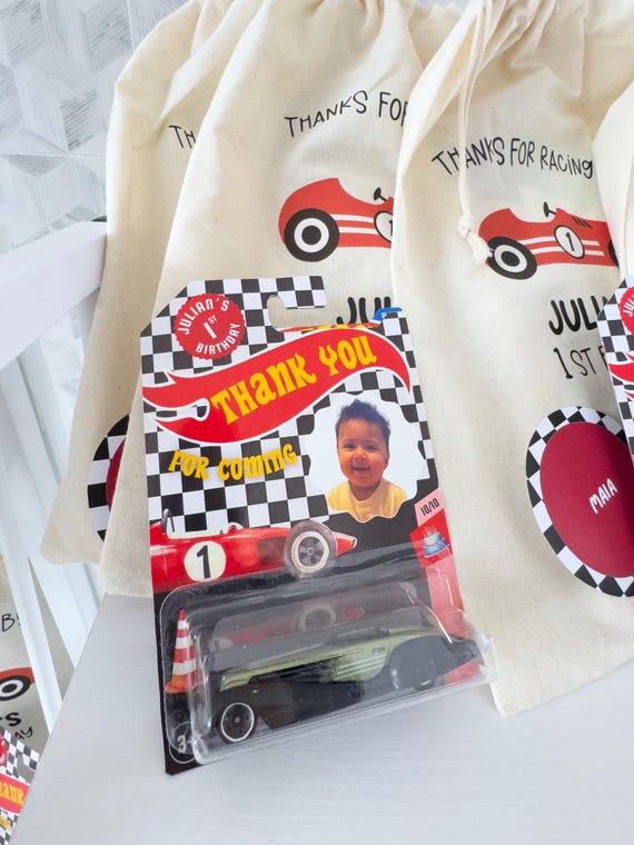 Race Car party favor, Fast One Birthday, Racing Party Decorations, Two Fast Decor, Cars gifts, Racer Fast One, 2 Fast, Retro car party favor