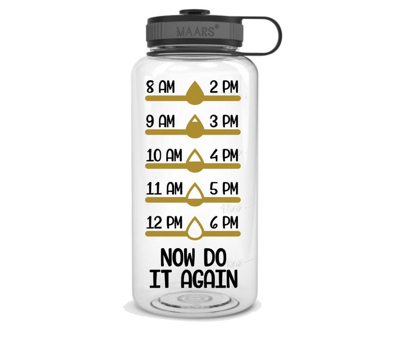 Don/'t Wish For It Work For It Water Tracker Wide Mouth 34 oz Bottle