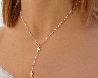 Jewelry LSMSXSB77 Zinc Beam_Lazar Cross Love Pendant Chain for Women&Girls Alloy Stainless Steel Metal Gifts