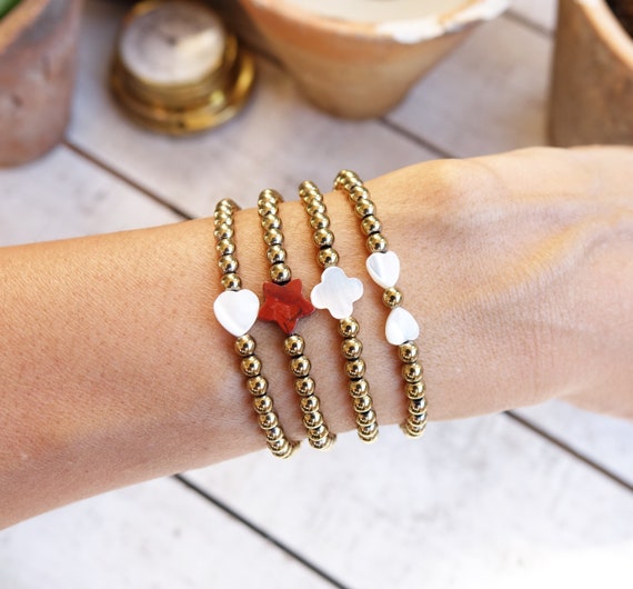 Gold hematite shop bracelet