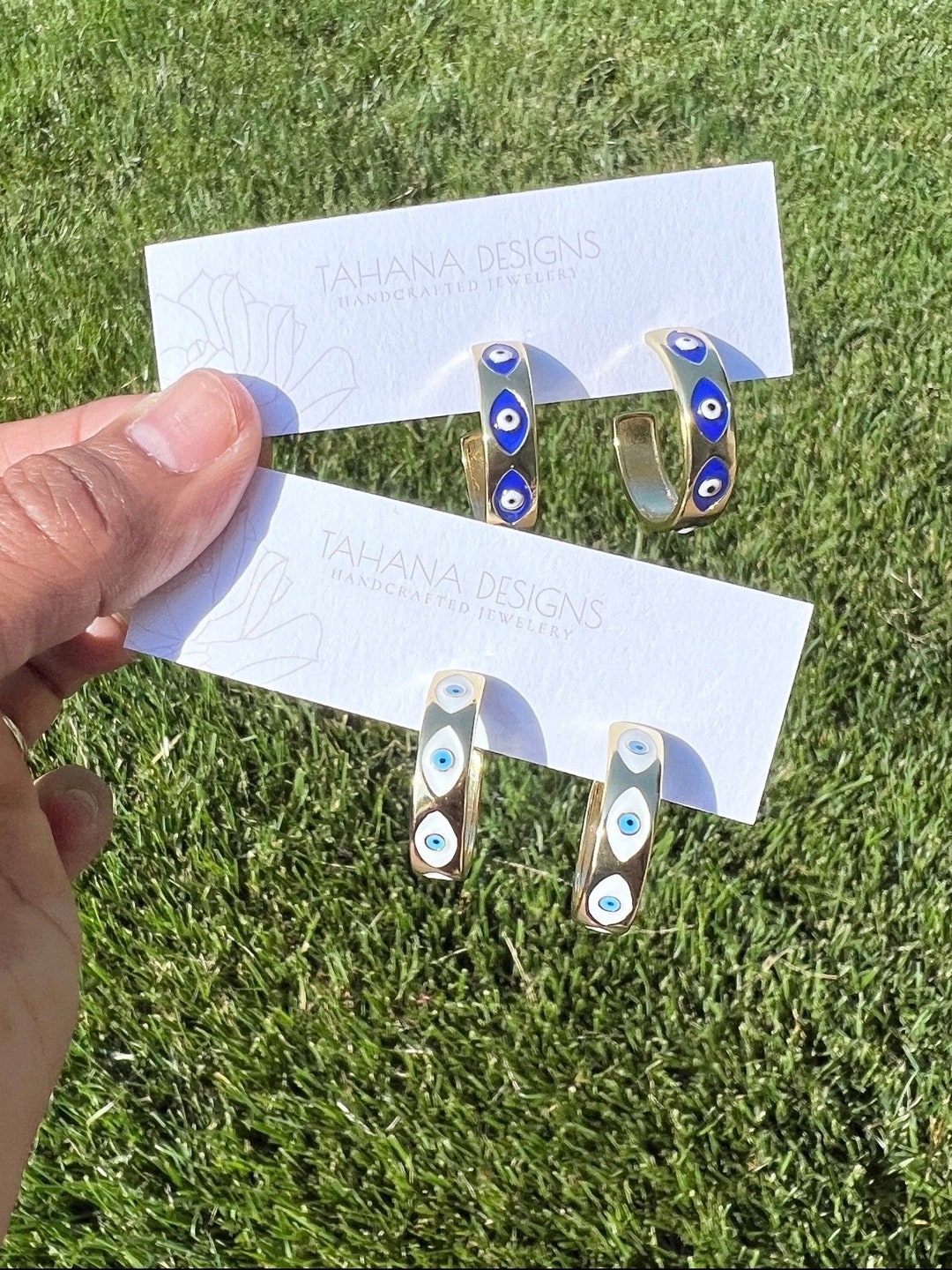 Luxe Evil Eye Dainty Hoops