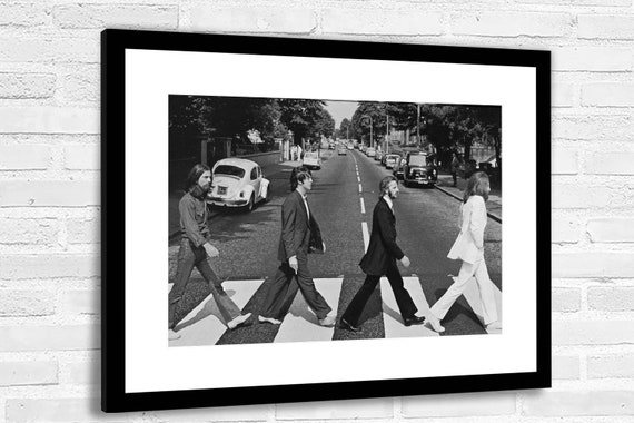Verrast zijn Gezamenlijke selectie werknemer The Beatles Abbey Road Vintage Zwart-Wit Ingelijste Foto | Etsy