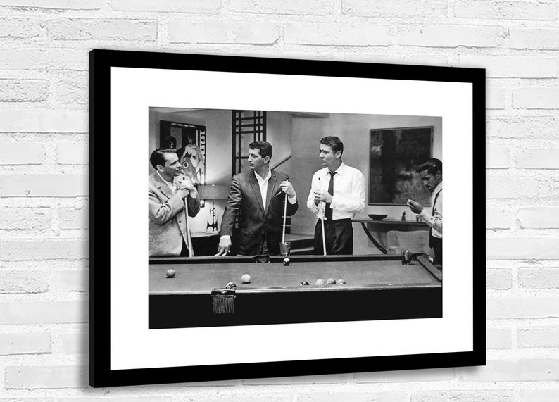 Rat Pack Black and White Framed Photo Print Etsy