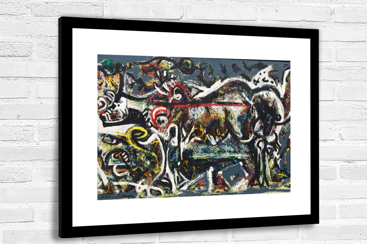 Jackson Pollock The She Wolf 1943 Framed Photo Print Etsy