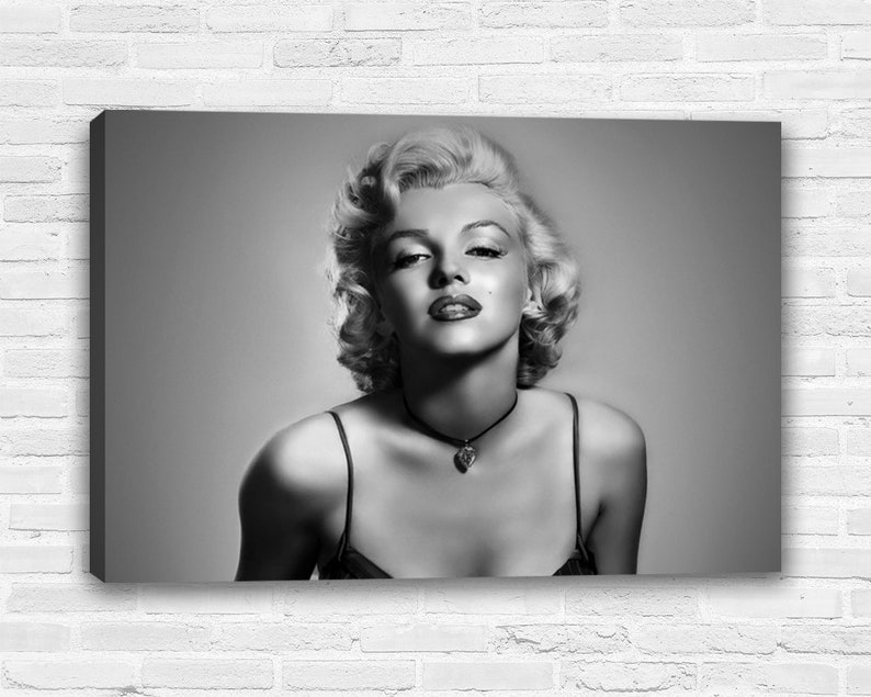 Marilyn Monroe Iconic Hollywood Legend schwarzweiß Leinwand Etsy