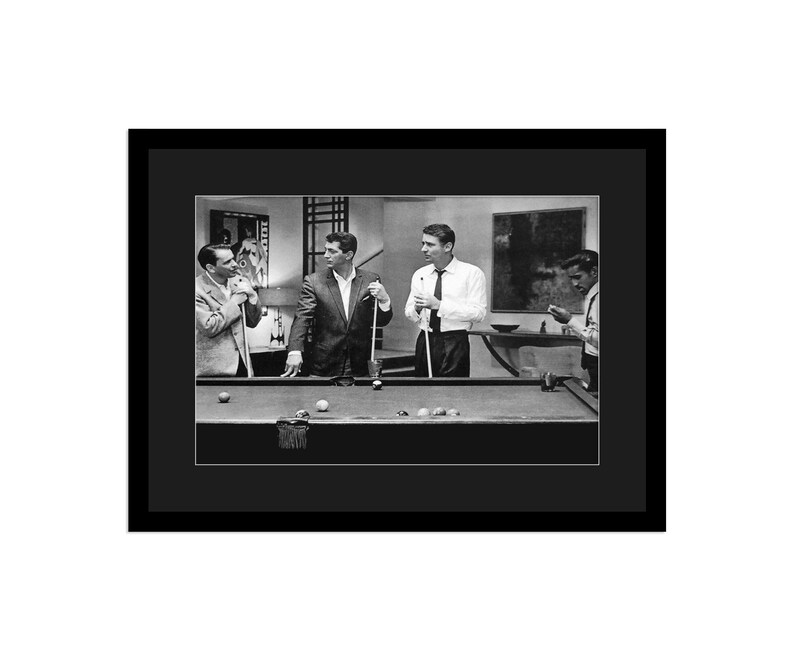 Rat Pack Black and White Framed Photo Print Etsy
