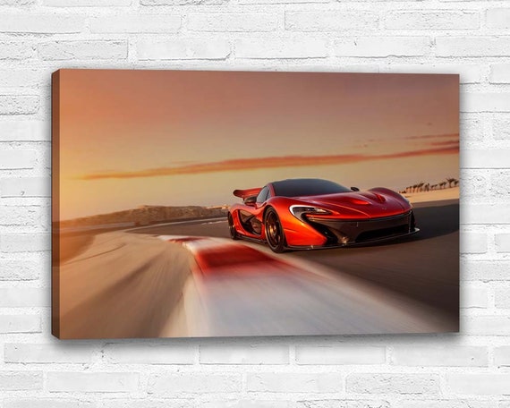 Canvas Picture McLaran P1 Vs Ferrari Super Cars Large Wall Art Poster Print