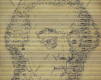 Collage de notation musicale Mozart