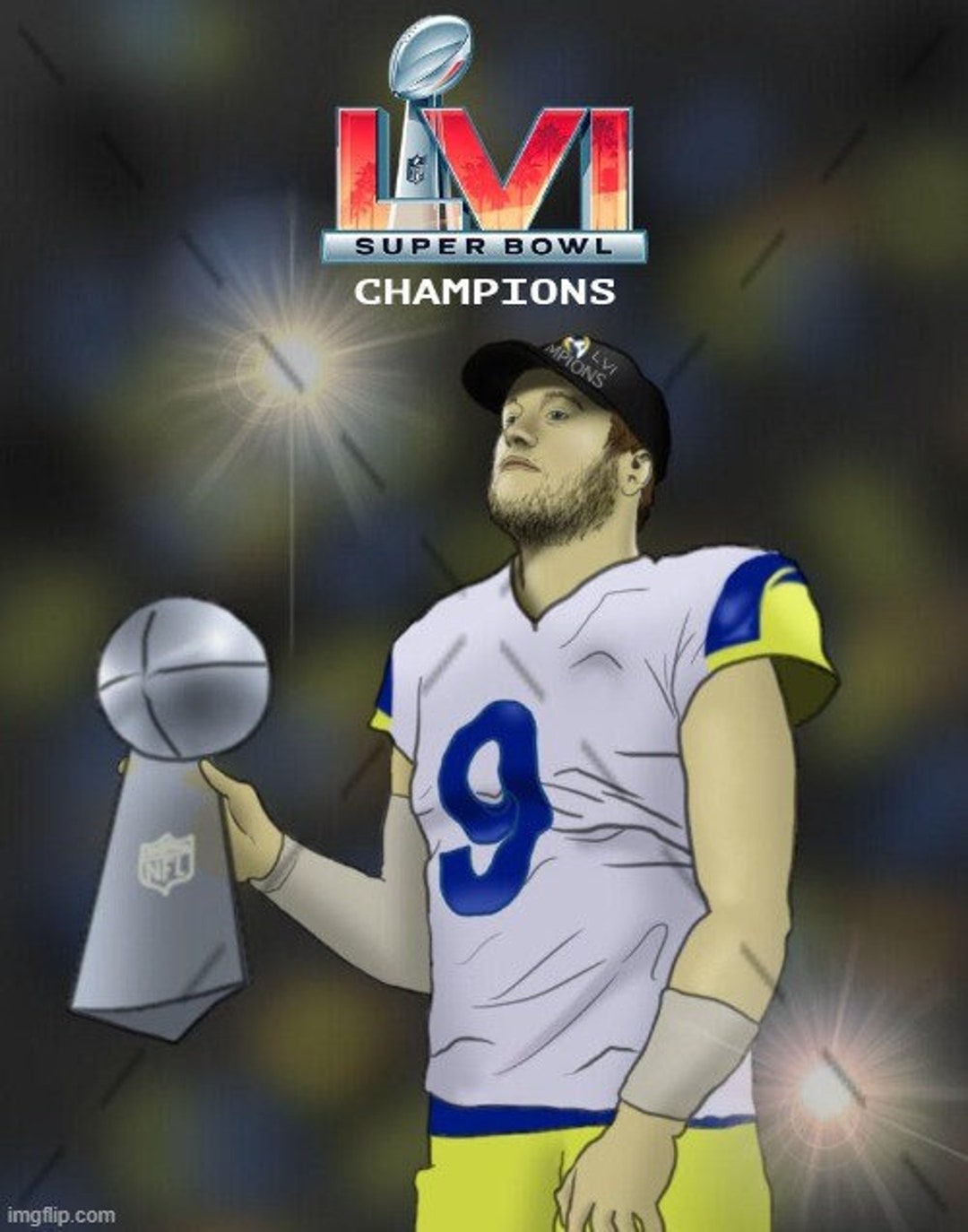 Matt Stafford Super Bowl LVI Rams Victory Poster 