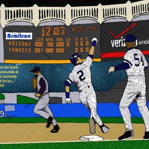 Derek Jeter 2001 World Series Poster