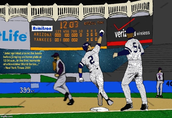 Derek Jeter 2001 World Series Poster