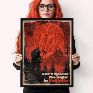 BLOOD RAGE Poster I Unique Board Game Wall Art and Gamer Gift I DIGITAL Download