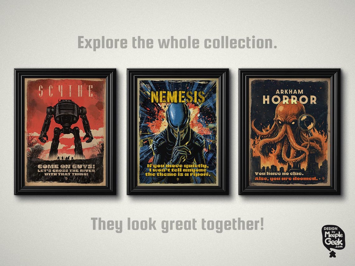 Nemesis Board Game Poster, Retro Sci-fi Alien Art (digital Download) - Etsy