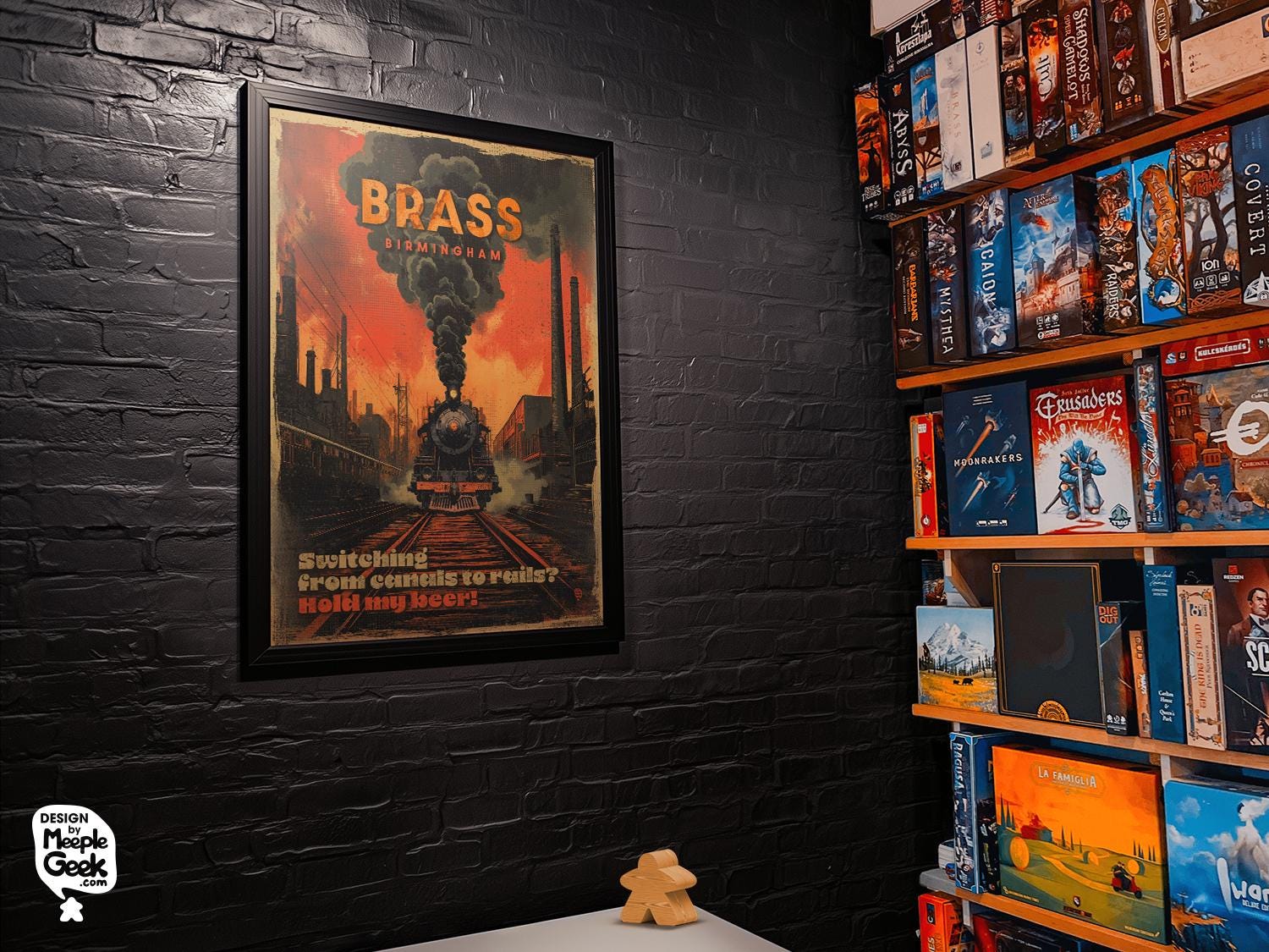 Brass Birmingham Board Game Poster: Vintage Train Art Print (digital ...
