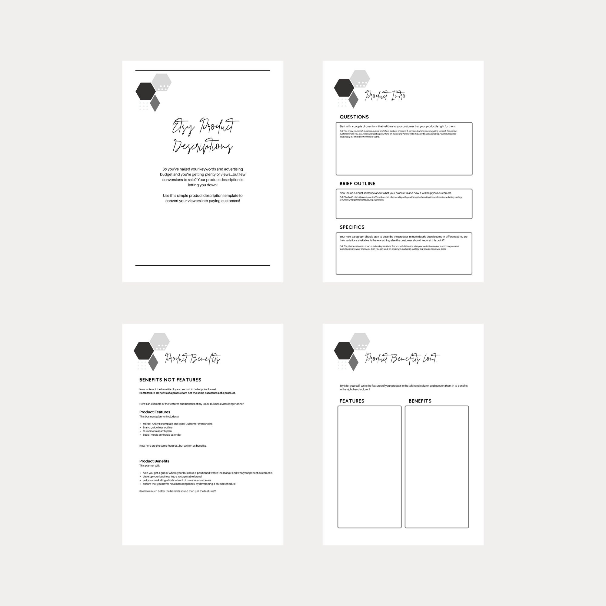 Etsy Product Description Template Guide Etsy Planner Etsy UK