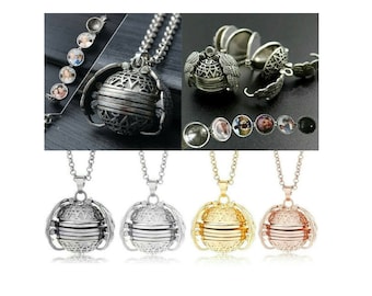 DREZZED Fashion Expanding Photo Locket Photo Box Necklace Pendant Long Chain Lover Gifts Pendant Necklaces