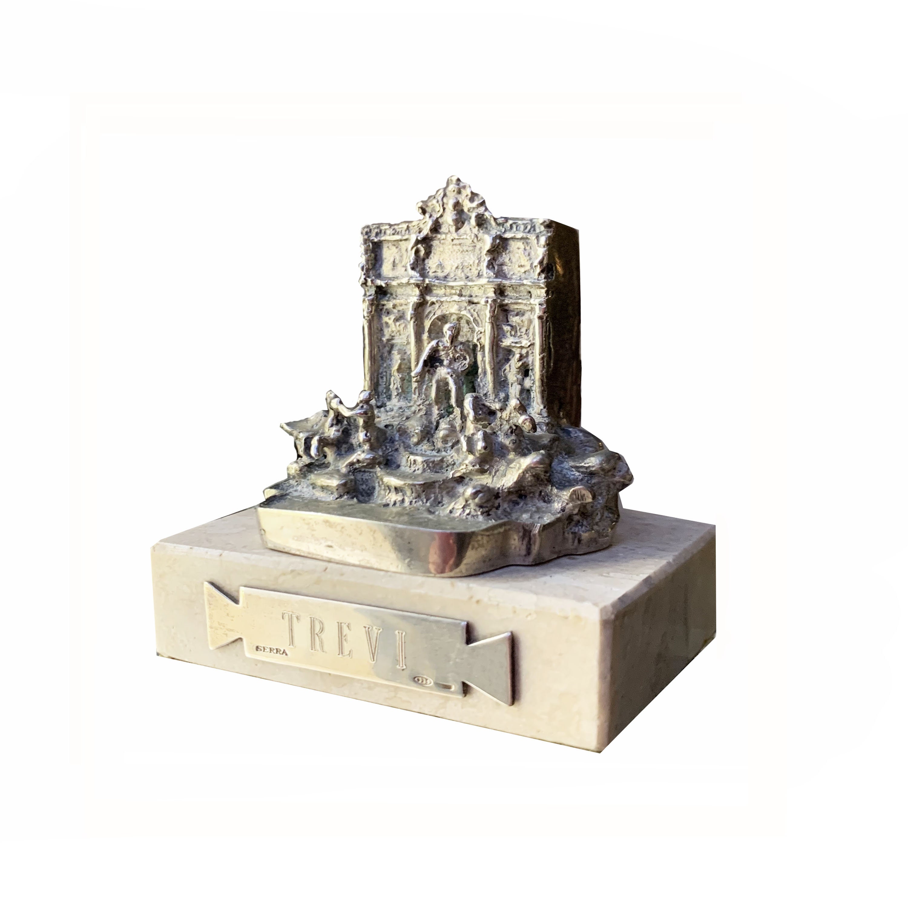 Trevi Fountain sterling silver replica ( Rome, Nicola Salvi 1732- Pietro e Virginio Bracci 1762 )