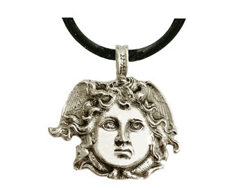 Medusa pendant in sterling silver