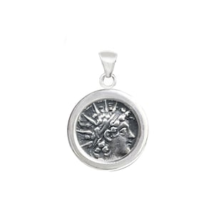 Pendant with authentic Seleucid Empire coin (drachma-2nd century BC), depicting Antiochus VI