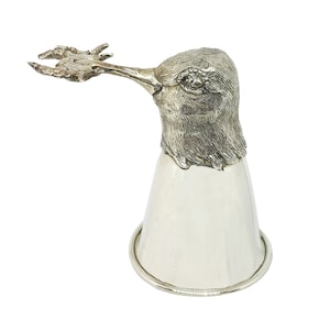 Stirrup cup in sterling silver ( &quot;curlew&quot; with crab )